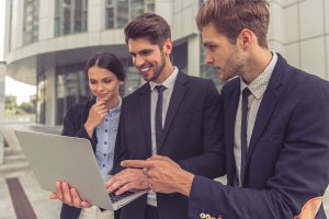 New hires in banking at the beginning of their careers