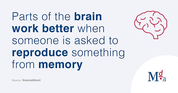 Parts of the brain work better when someone is asked to reproduce something from memory | MDA Training