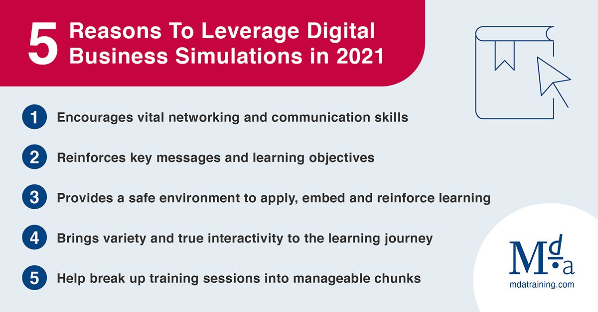 digital business simulations in virtual staff training